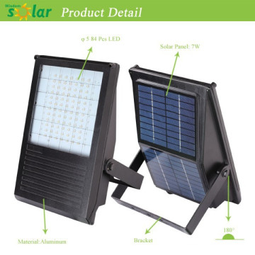 Luz de inundação solar elevada do lúmen CE destacando de LED ao ar livre